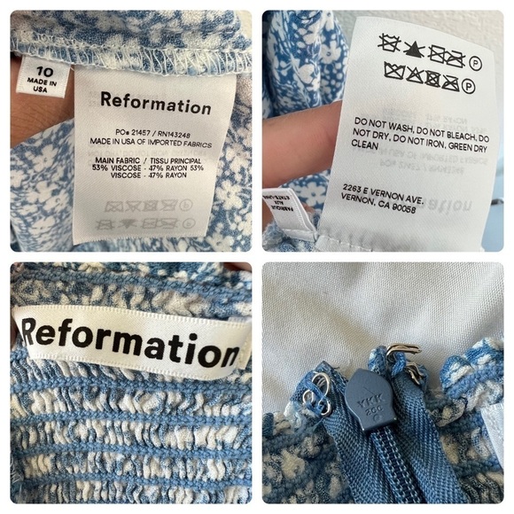 Reformation Tasha Dress in Azzurro 10 - Picture 16 of 16